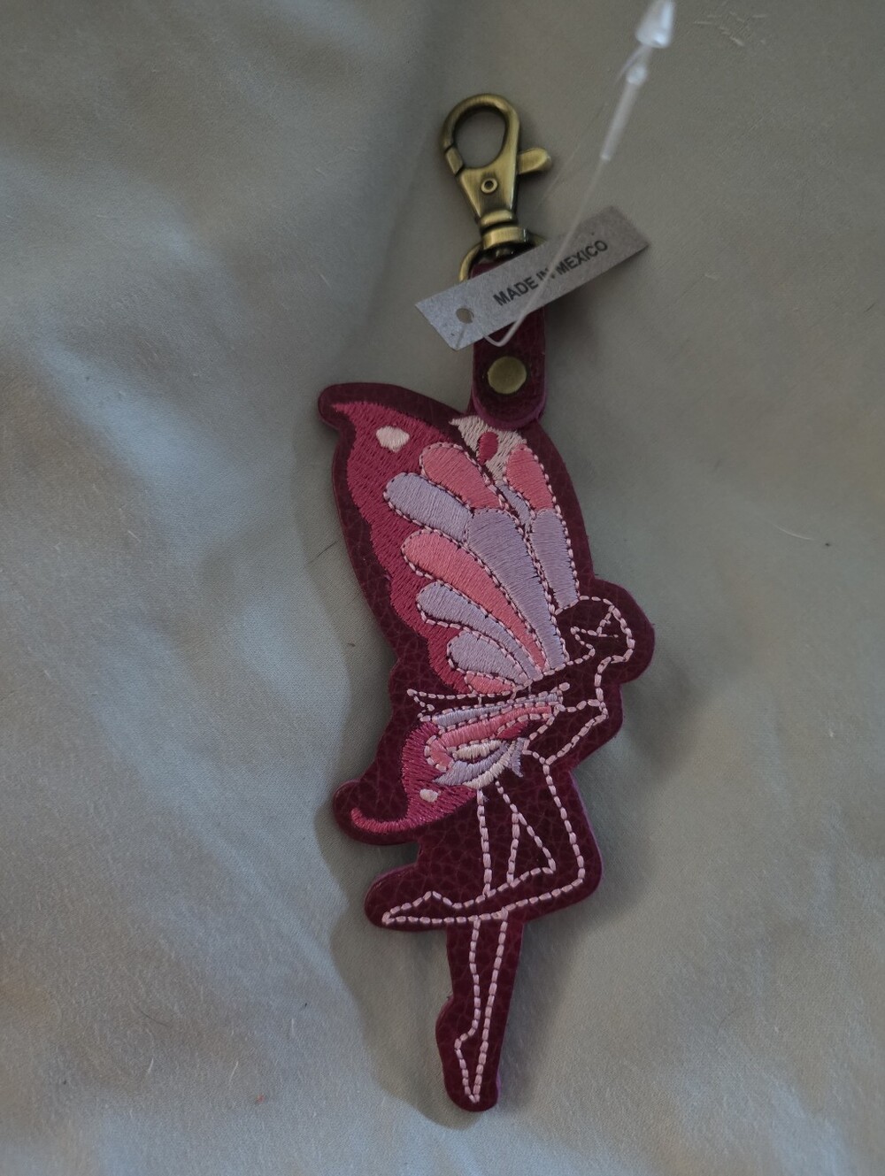 PLG Burgundy Fairy Keychain Bag Charm